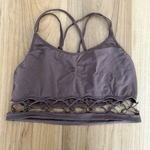 Victorias Secret Strappy Cut Bralette Brown Mauve Taupe